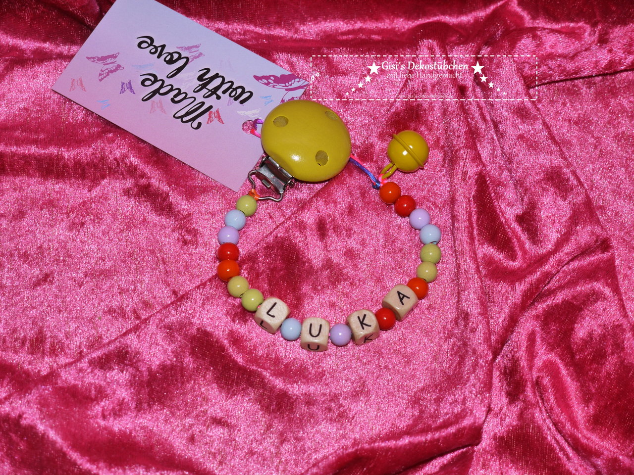 ♥Rainbow PREMIUM Pacifier Chain♥ Name