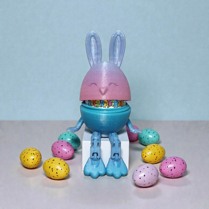 Chocolate egg bunny holder – a sweet surprise to sit on &amp; give as a gift
