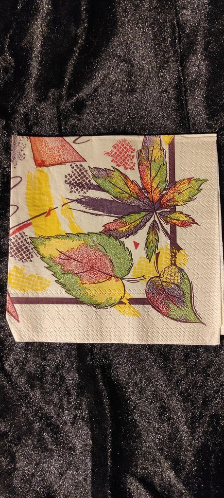 Napkin colorful leaves