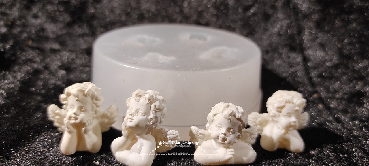 Silicone mold 4 mini angel concrete mold 