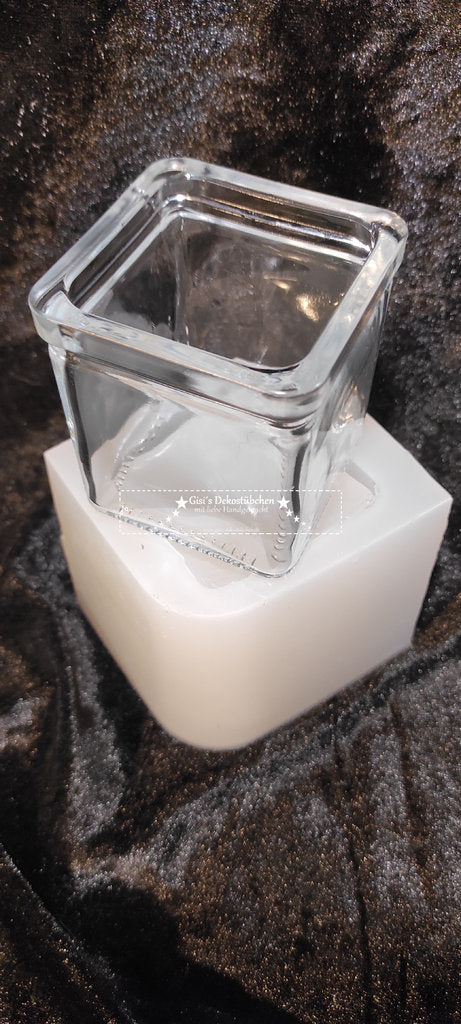 Silicone mold for square tealight holder