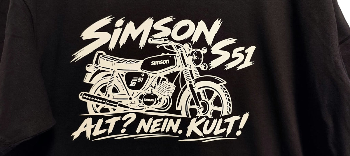 Simson S51 Kult T-Shirt – „Alt? Nein. Kult!“ – Für echte Simson-Fans
