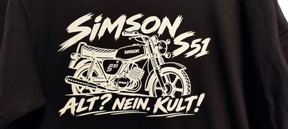 Simson S51 Kult T-Shirt – „Alt? Nein. Kult!“ – Für echte Simson-Fans