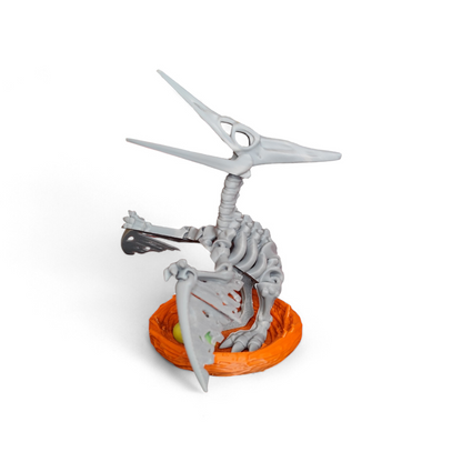 Skeleton Pteranodon with nest and eggs 3D