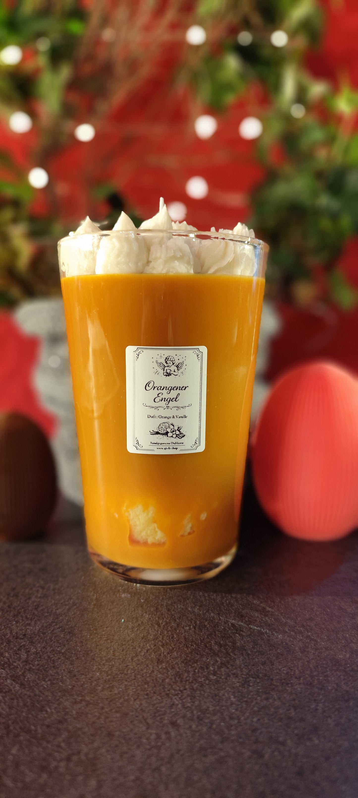 Sojawachskerze „Orangener Engel“ – Duft Orange & Vanille