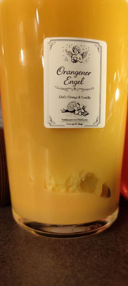 Sojawachskerze „Orangener Engel“ – Duft Orange & Vanille