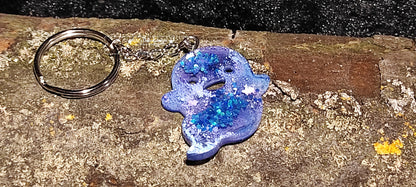 Cute ghost resin keychain handmade 
