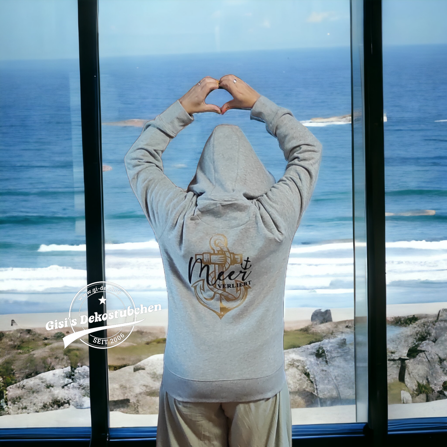 Sweatshirt Jacket Sea in Love Women's