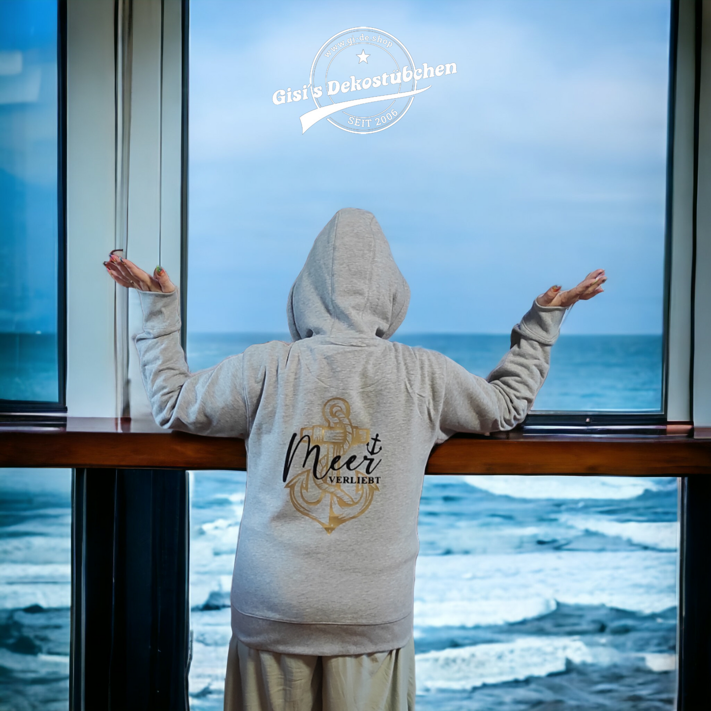 Sweatshirt Jacket Sea in Love Women's