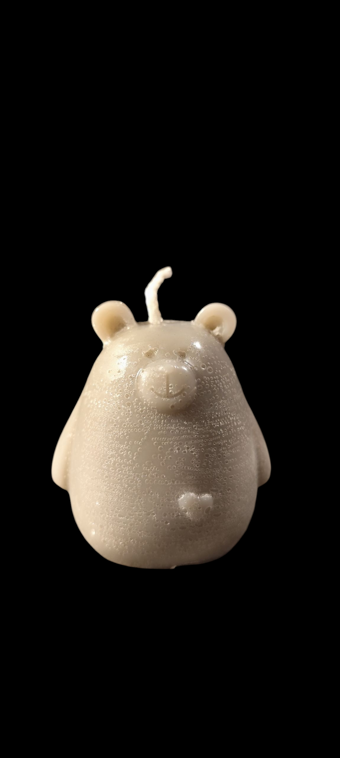 Teddy candle with heart – handmade from paraffin wax – 3.5 × 4.5 × 5 cm – desired color &amp; fragrance