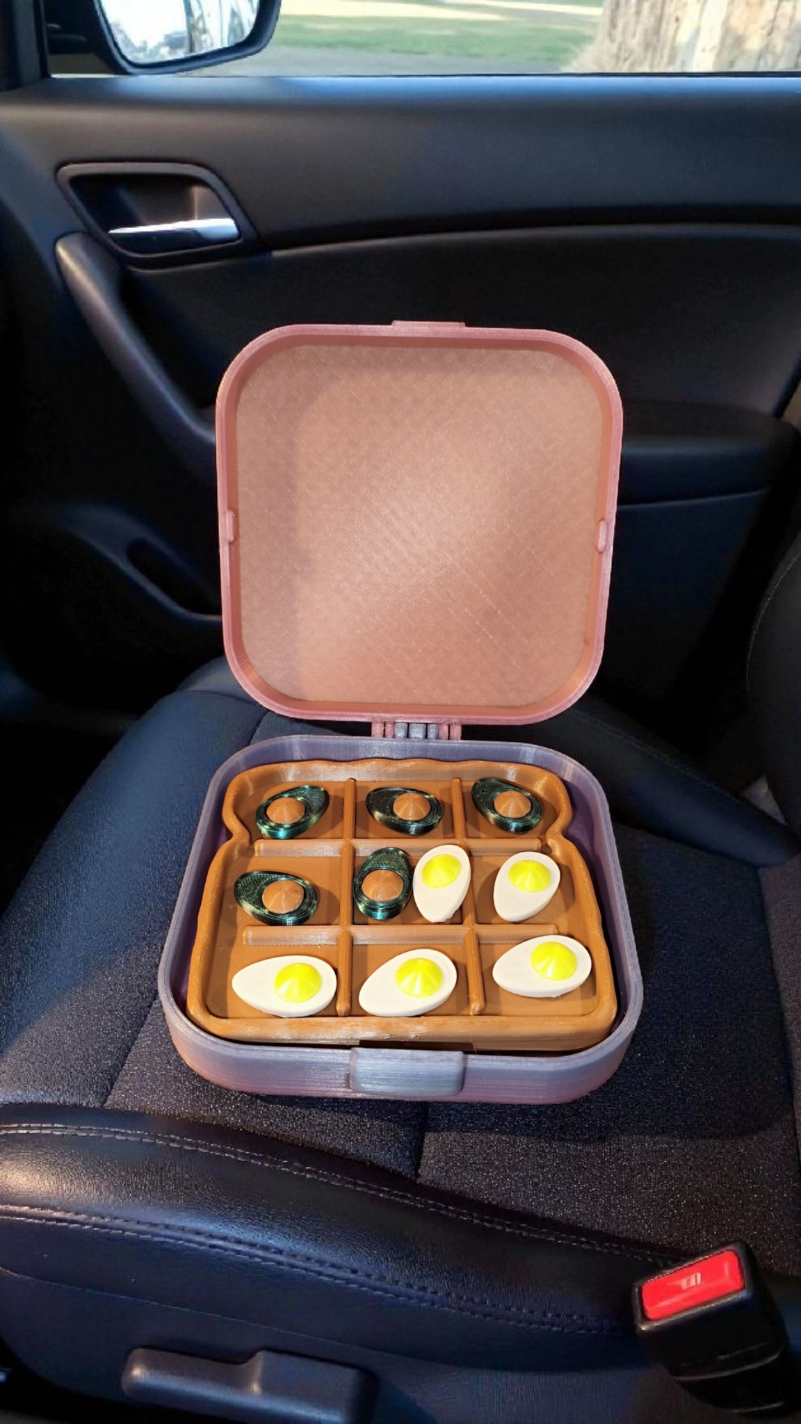 Tic Tac Toe Reisespiel im Lunchbox-Design  3D-gedruckt  Wunschfarbe