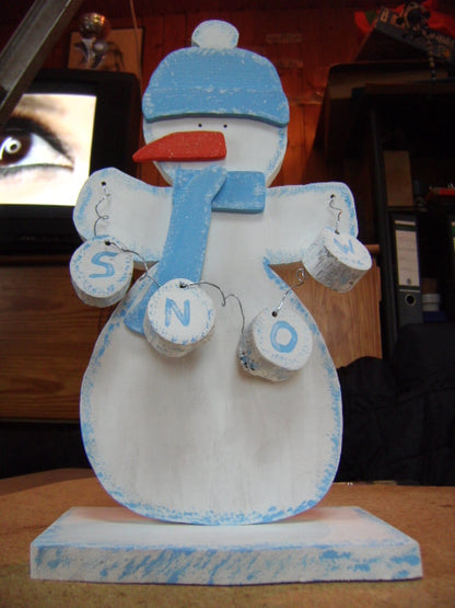 Doorman wood friendly snowman 