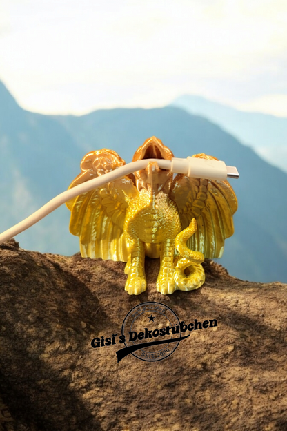 USB cable holder dragon