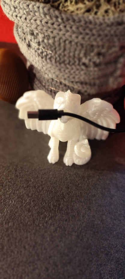 USB Cable Holder Dragon - 3D Print - PLA - Desk Decor - Color of your choice