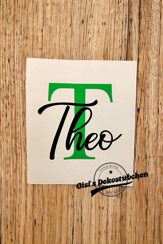 Vinyl sticker with capital letter - custom name - DIY