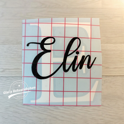 Vinyl sticker with capital letter - custom name - DIY