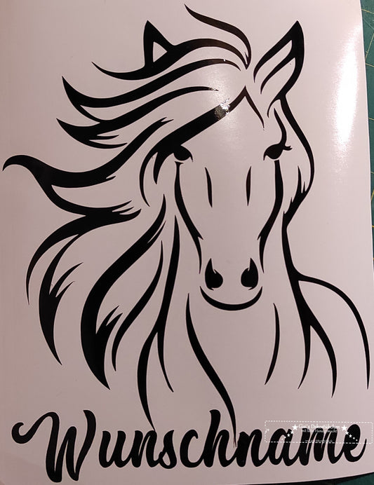Vinyl Door Sign Horse
