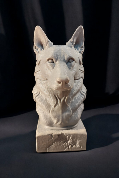 Guardian of Loyalty – 3D-printed German Shepherd bust
