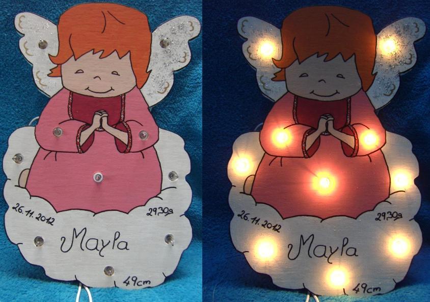 Nightlight Angel Birth Wall Light Lamp with LED