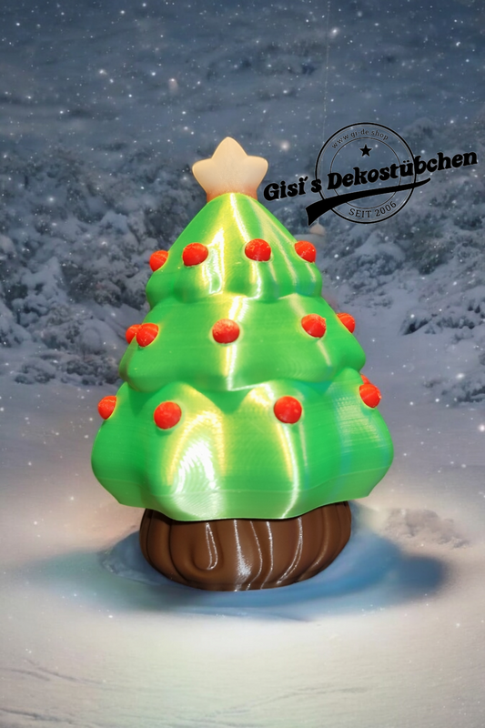 Weihnachtsbaumbehälter - 3D gedrucktes festliches Süßigkeitenglas oder Geschenkbox