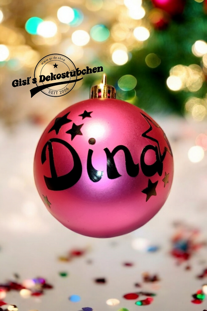 personalisiert mit Namen Christbaumkugeln