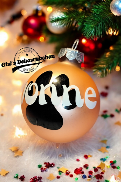 personalisiert mit Namen Christbaumkugeln