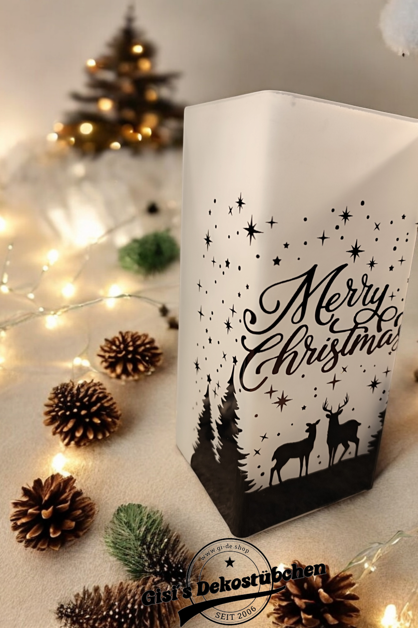 Weihnachtslampe Merry Christmas