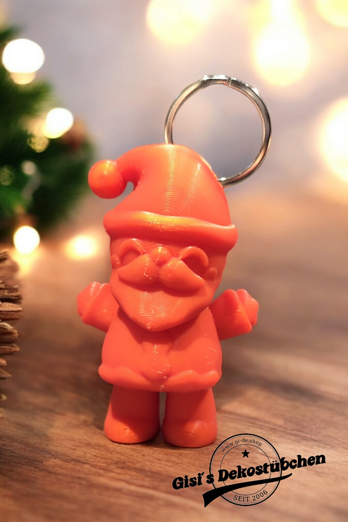 Santa Claus Fidget Toy 3D Printed Keychain Fidget Bag Pendant