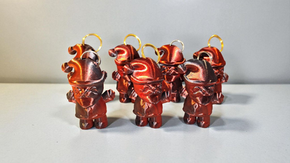 Santa Claus Fidget Toy 3D Printed Keychain Fidget Bag Pendant