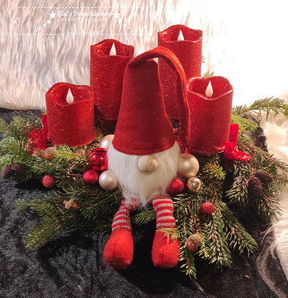 Gnome Advent wreath freshly tied 