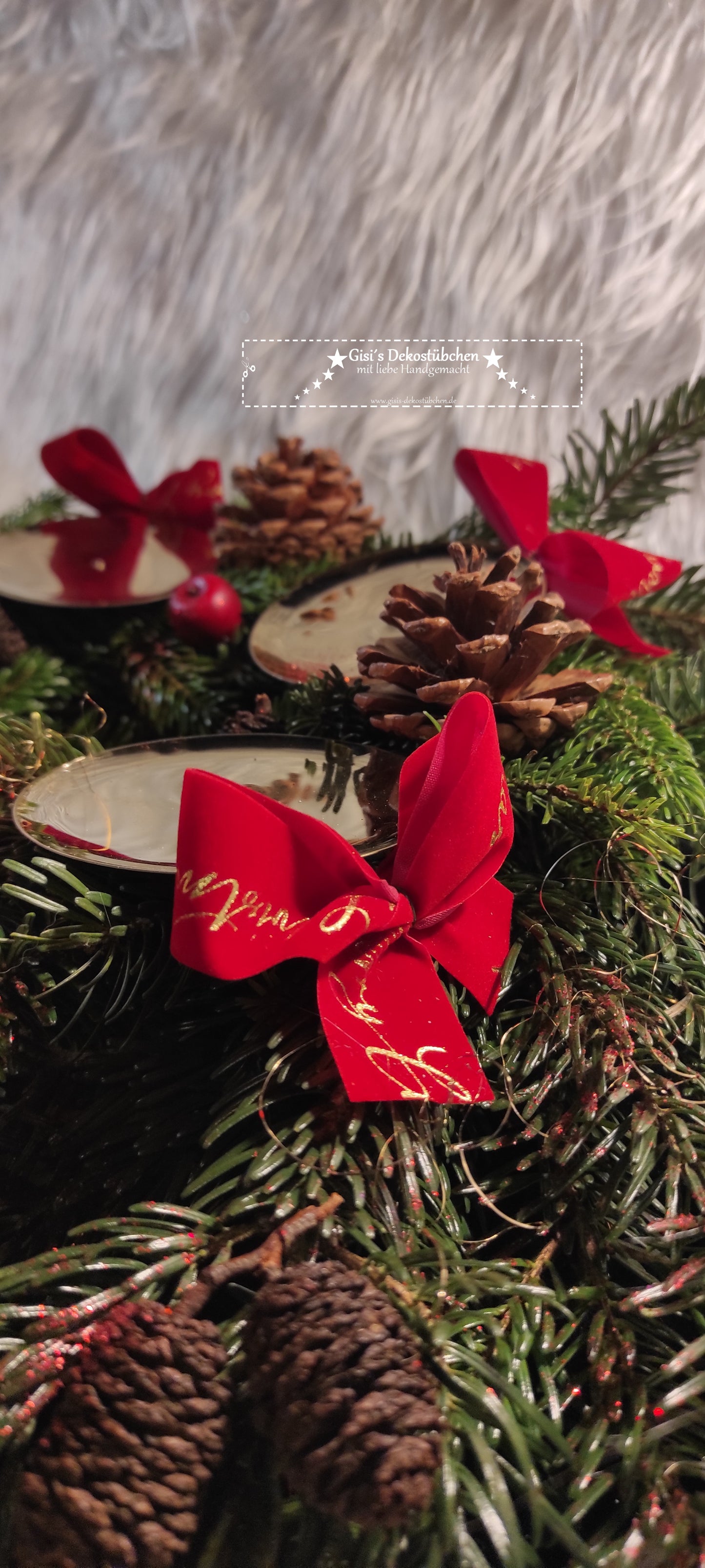 Gnome Advent wreath freshly tied 