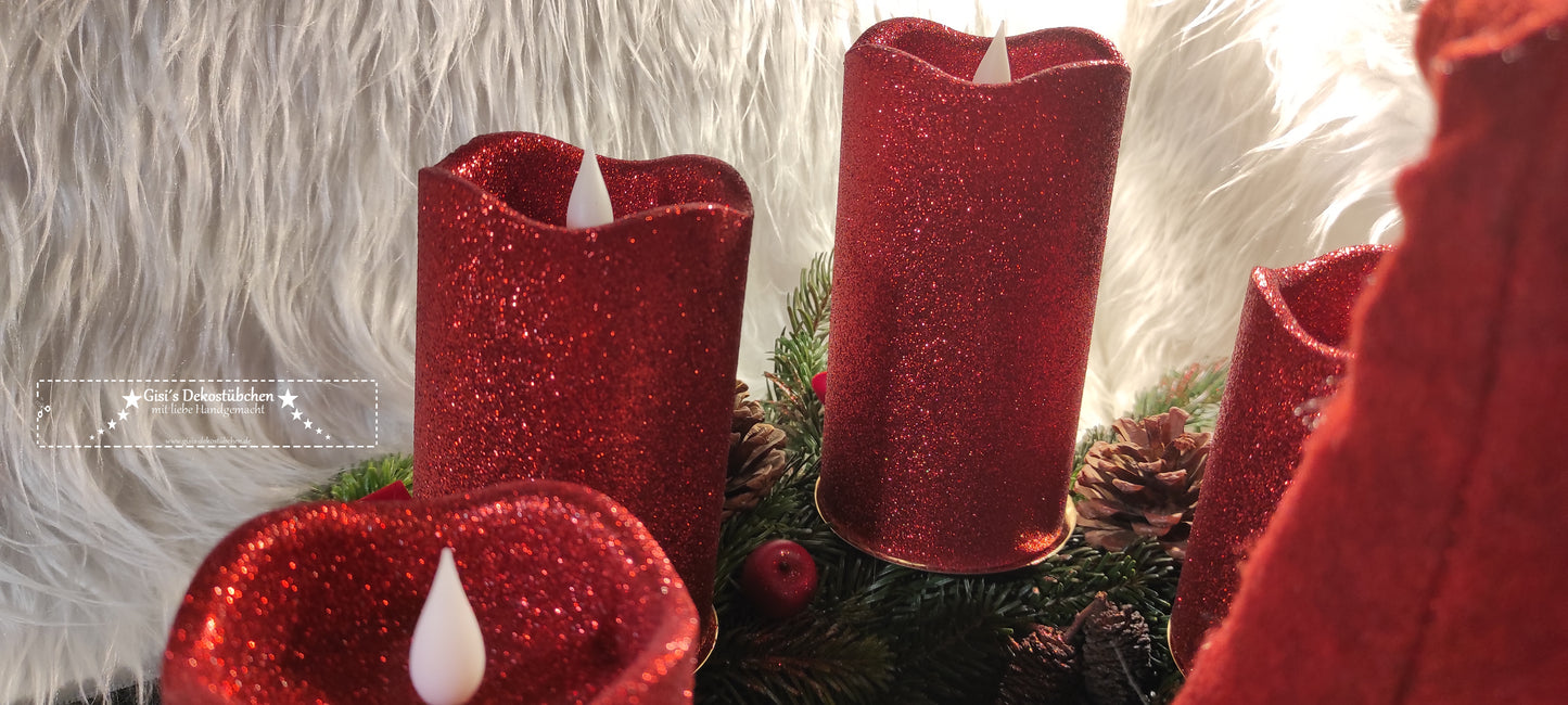 Gnome Advent wreath freshly tied 