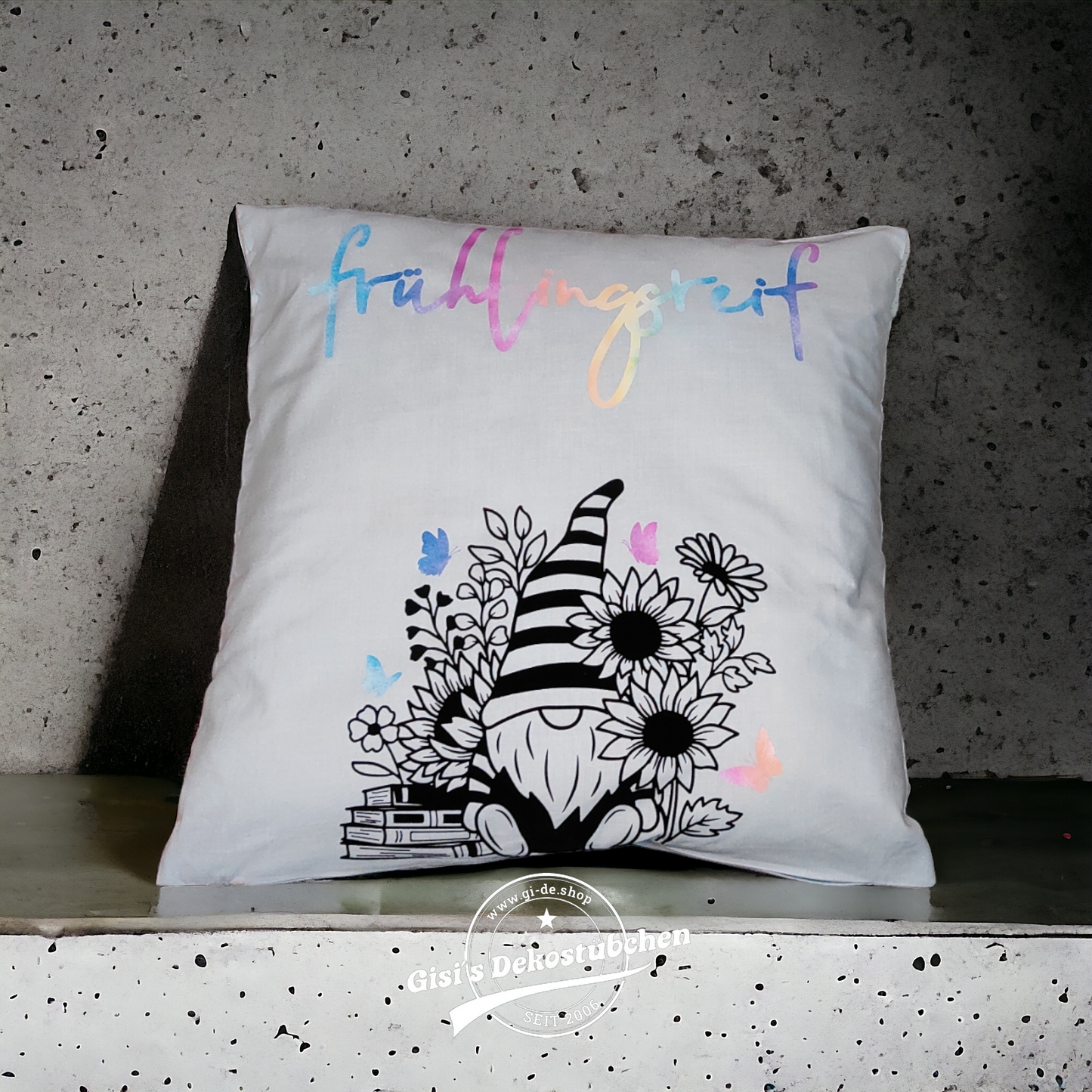 Gnome pillow covers 40x40 cm, gnome pillowcase