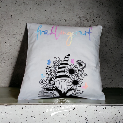 Gnome pillow covers 40x40 cm, gnome pillowcase