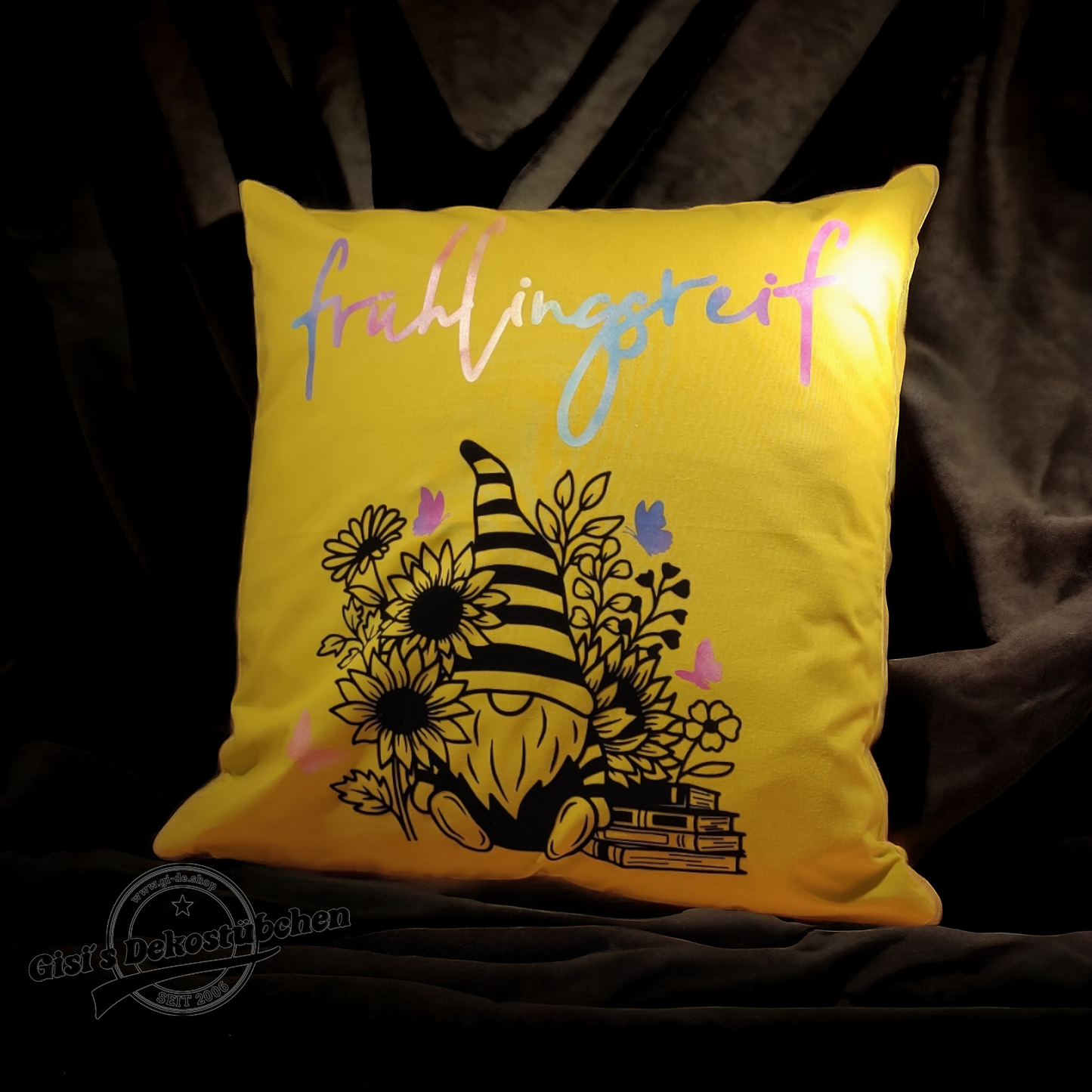 Gnome pillow covers 40x40 cm, gnome pillowcase