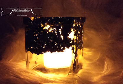 Resin tealight holder for Valentine's Day 