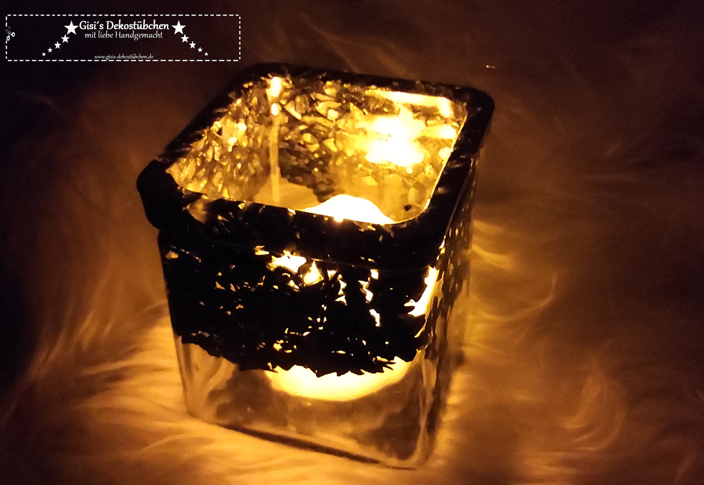 Resin tealight holder for Valentine's Day 