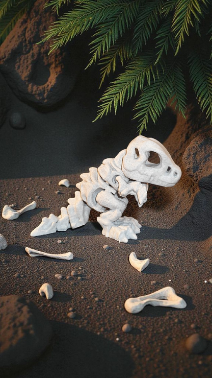 Tiny skeleton of a T-Rex fidget decoration