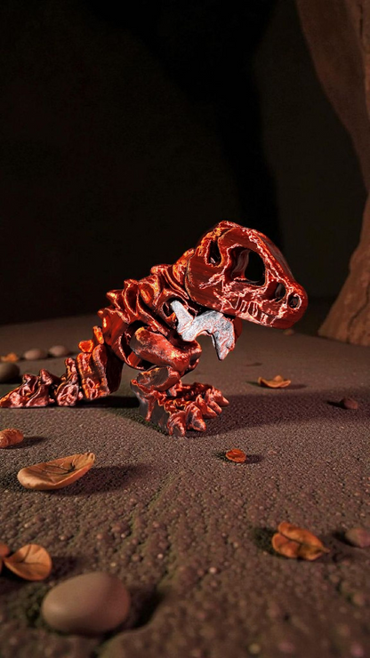 Tiny skeleton of a T-Rex fidget decoration