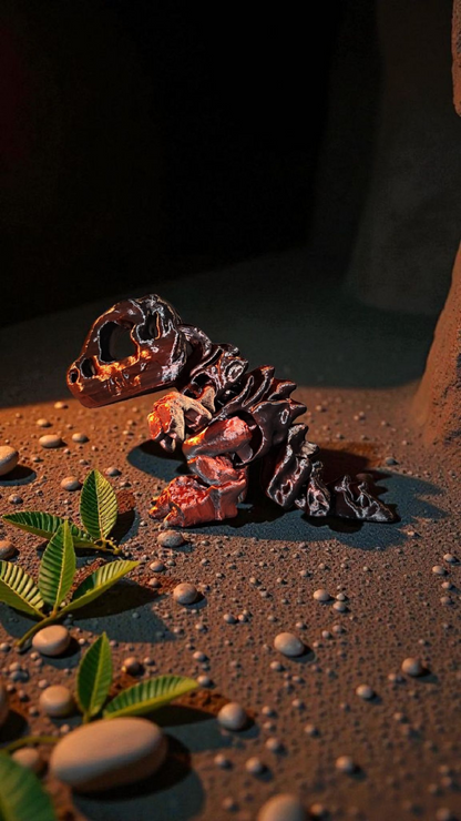 Tiny skeleton of a T-Rex fidget decoration