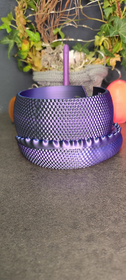 3D Printed Dragon Yarn Holder – Yarn Bowl with Holder for Crochet Hook & Scissors