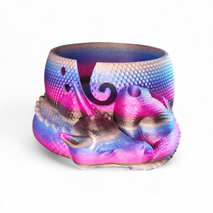 3D Printed Dragon Yarn Holder – Yarn Bowl with Holder for Crochet Hook & Scissors