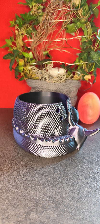 3D Printed Dragon Yarn Holder – Yarn Bowl with Holder for Crochet Hook & Scissors