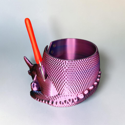 Wollhalter Drache 3D Druck – Wollschale mit Halter für Häkelnadel & Schere