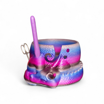 3D Printed Dragon Yarn Holder – Yarn Bowl with Holder for Crochet Hook & Scissors