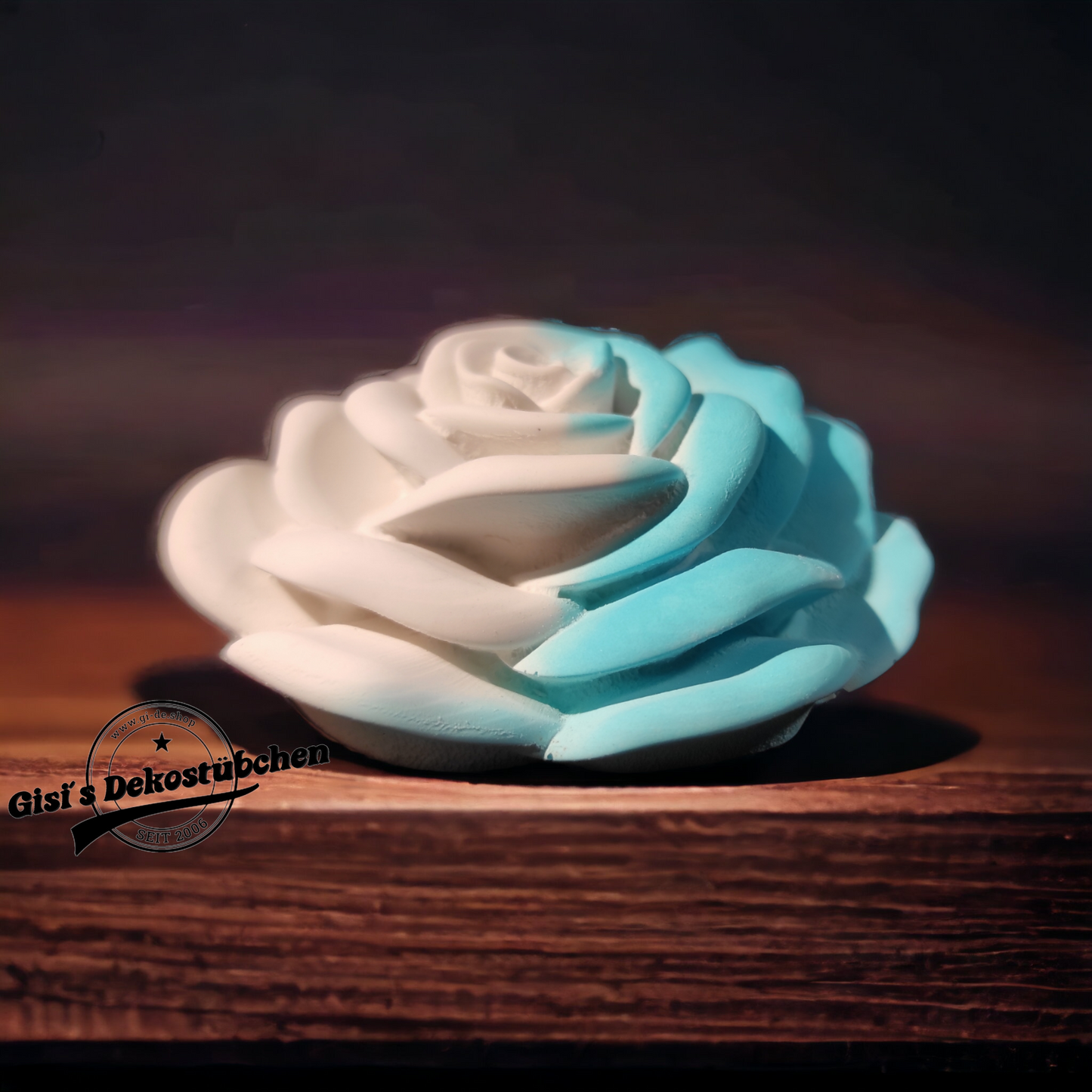 Beautiful ceramic rose in pastel colors