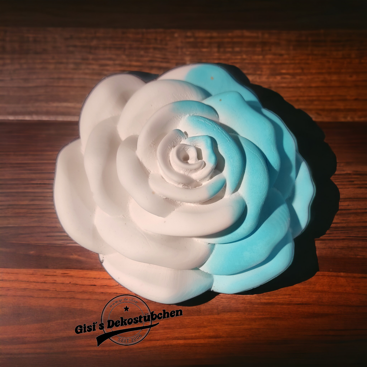 Beautiful ceramic rose in pastel colors