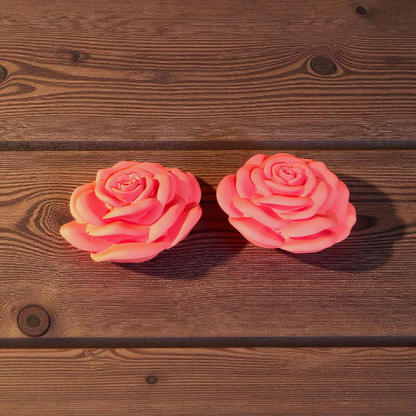 Beautiful ceramic rose in pastel colors