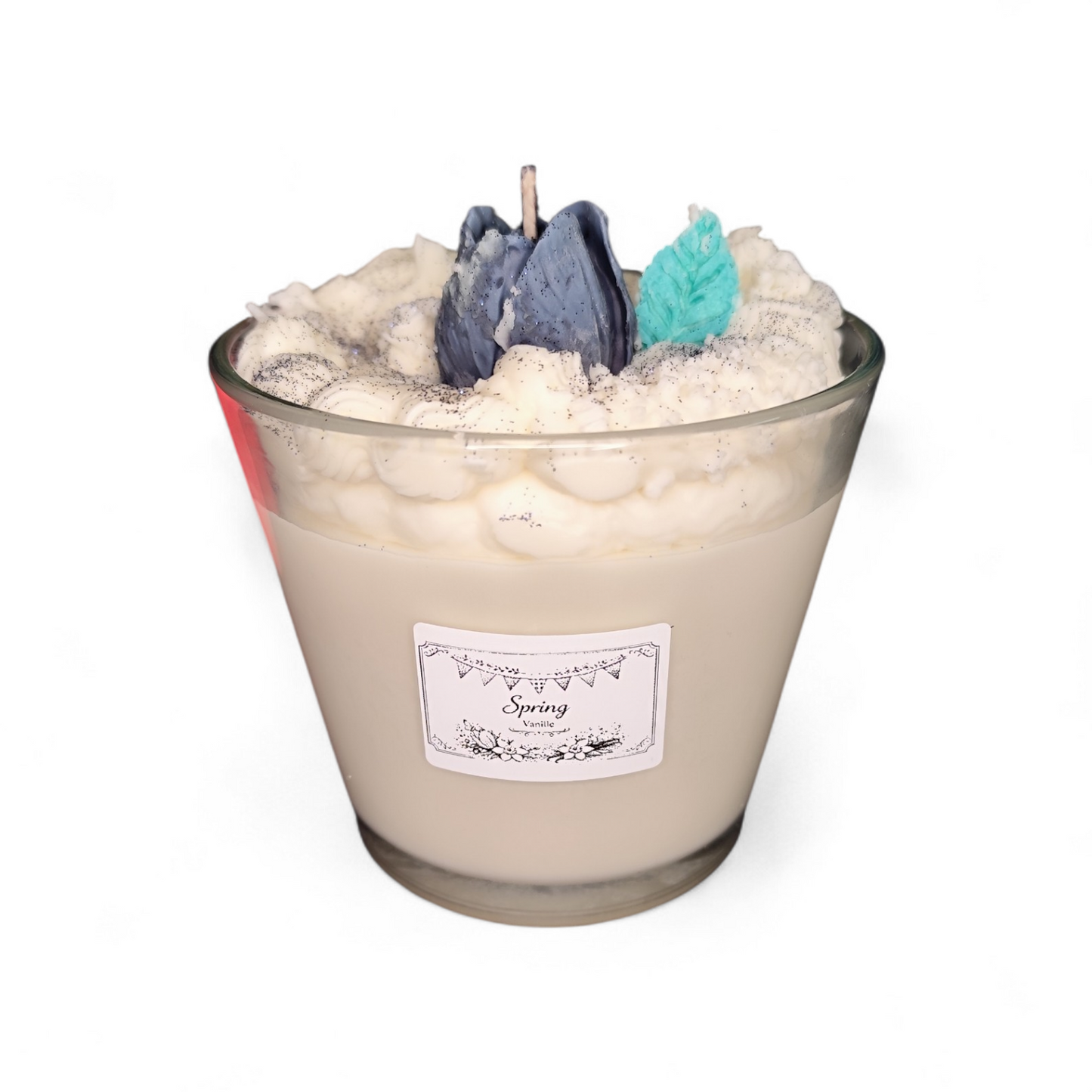 XXL Soy Wax Candle "Spring" with Tulip – Hand-Poured & Vegan