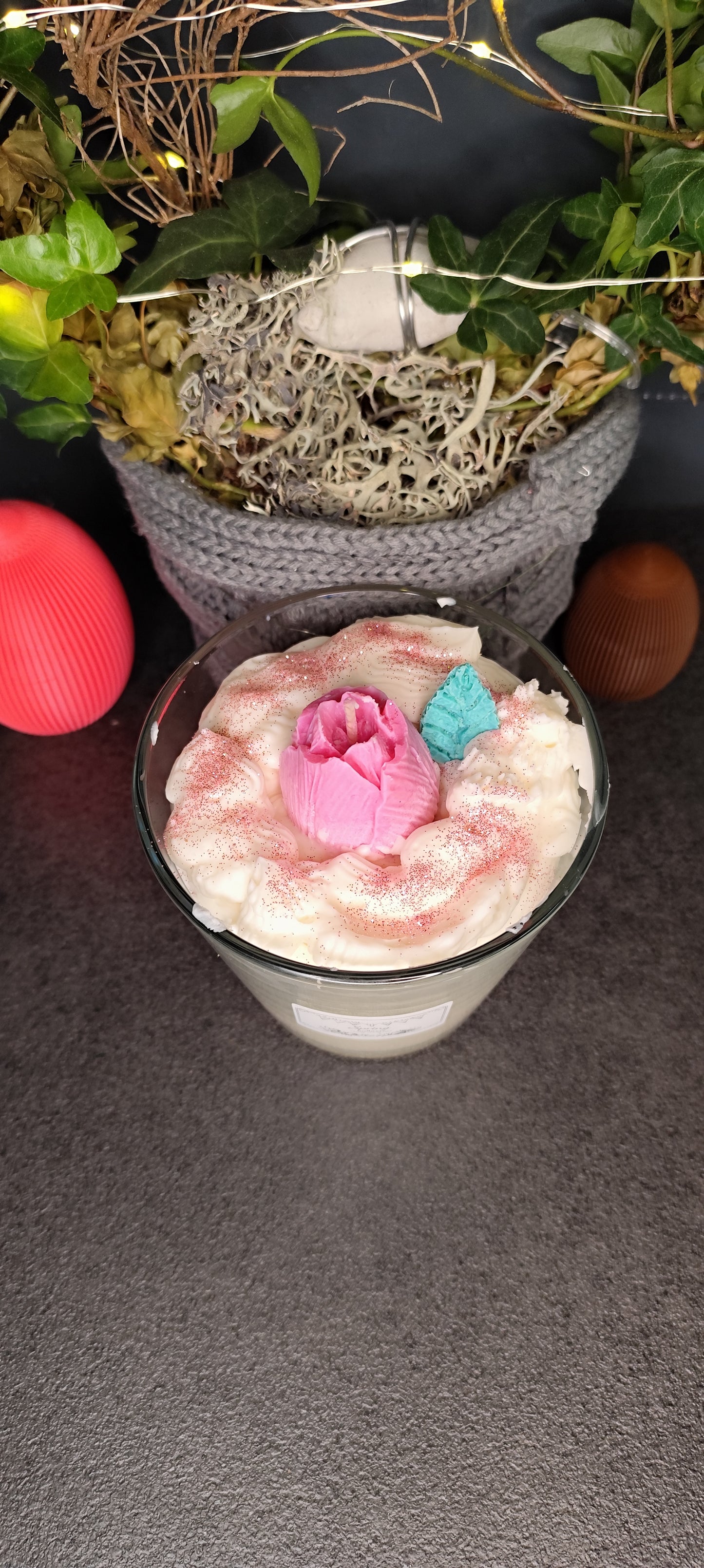 XXL Soy Wax Candle "Spring" with Tulip – Hand-Poured & Vegan
